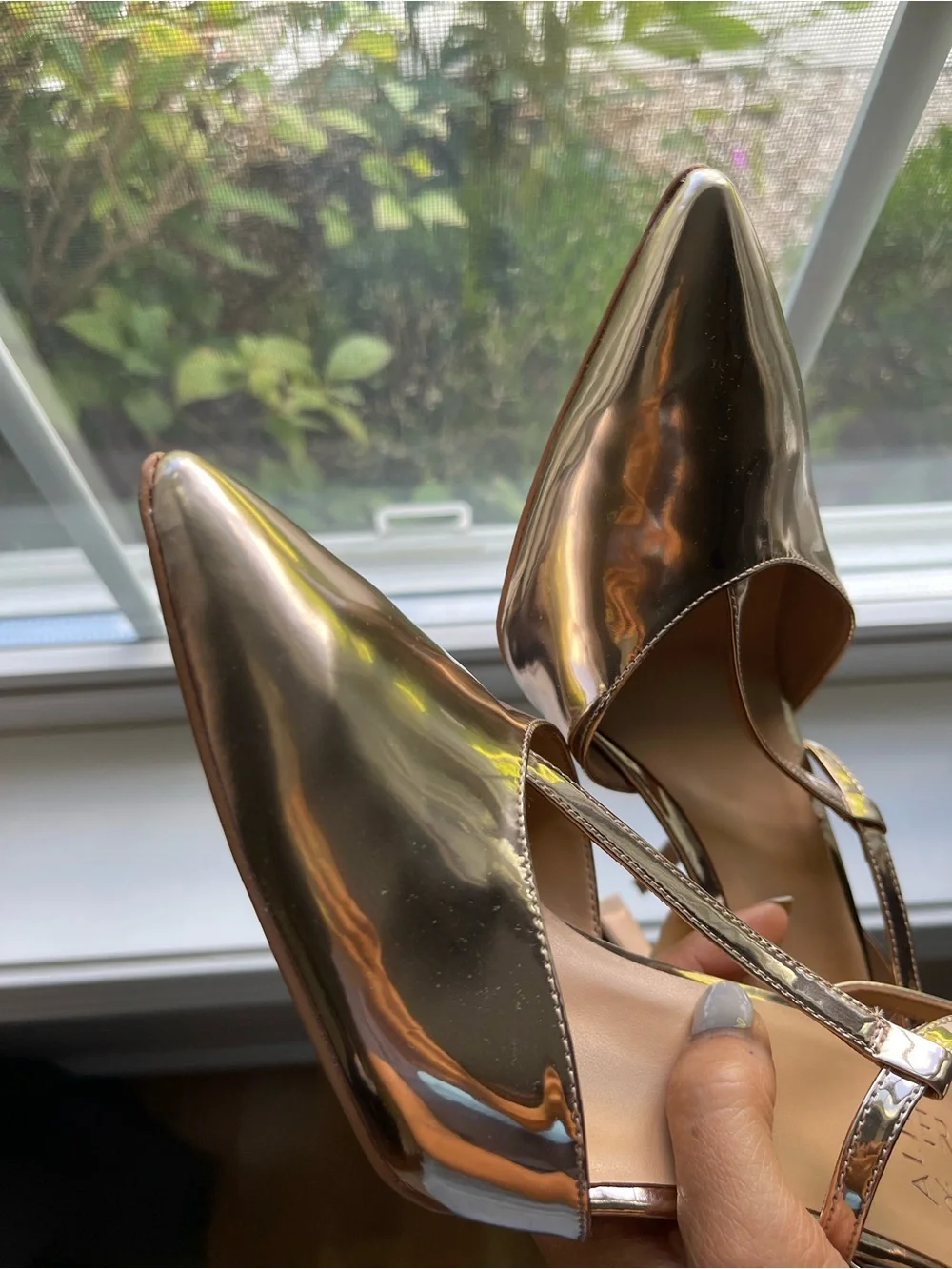 Naturalizer Astrid T-Strap Pointed Toe Dress Pumps – Rose Gold – Size 8.5 – NWT